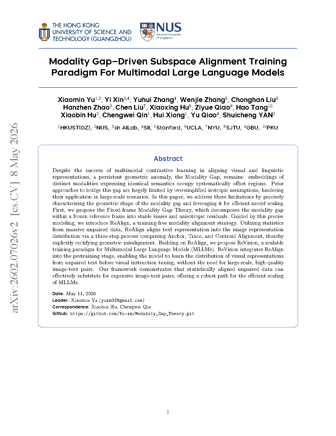 Modality Gap